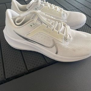 White Nike running shoes- Womens 11